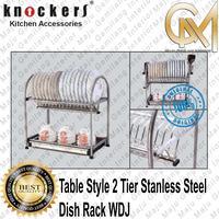 Rak Piring Knockers Table Style 2 Tier Stainless Dish Rack WDJ Original Knockers
