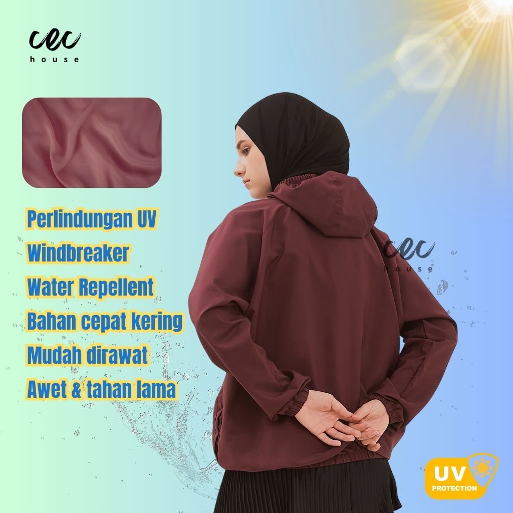 NEW PRODUCT JAKET OLAHRAGA PARASUT POLOS PRIA/WANITA MIRIP UNIQLO, UV PROTECTION, WINDBREAKER, SAUNA
