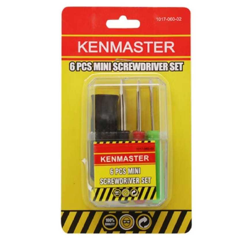 Kenmaster Obeng Set mini 6 pcs /Obeng set min plus mini 6pcs screwdriver Kenmaster