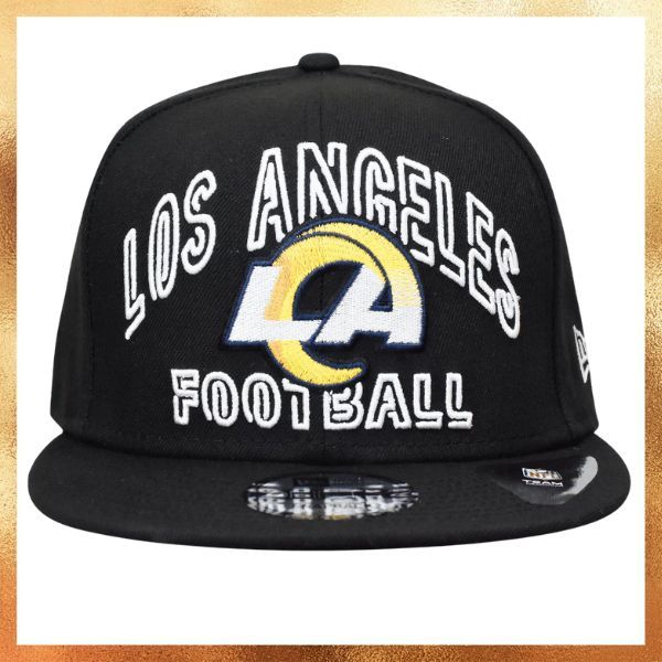 Topi New Era LA Los Angeles Rams Black 9FIFTY Hat Original