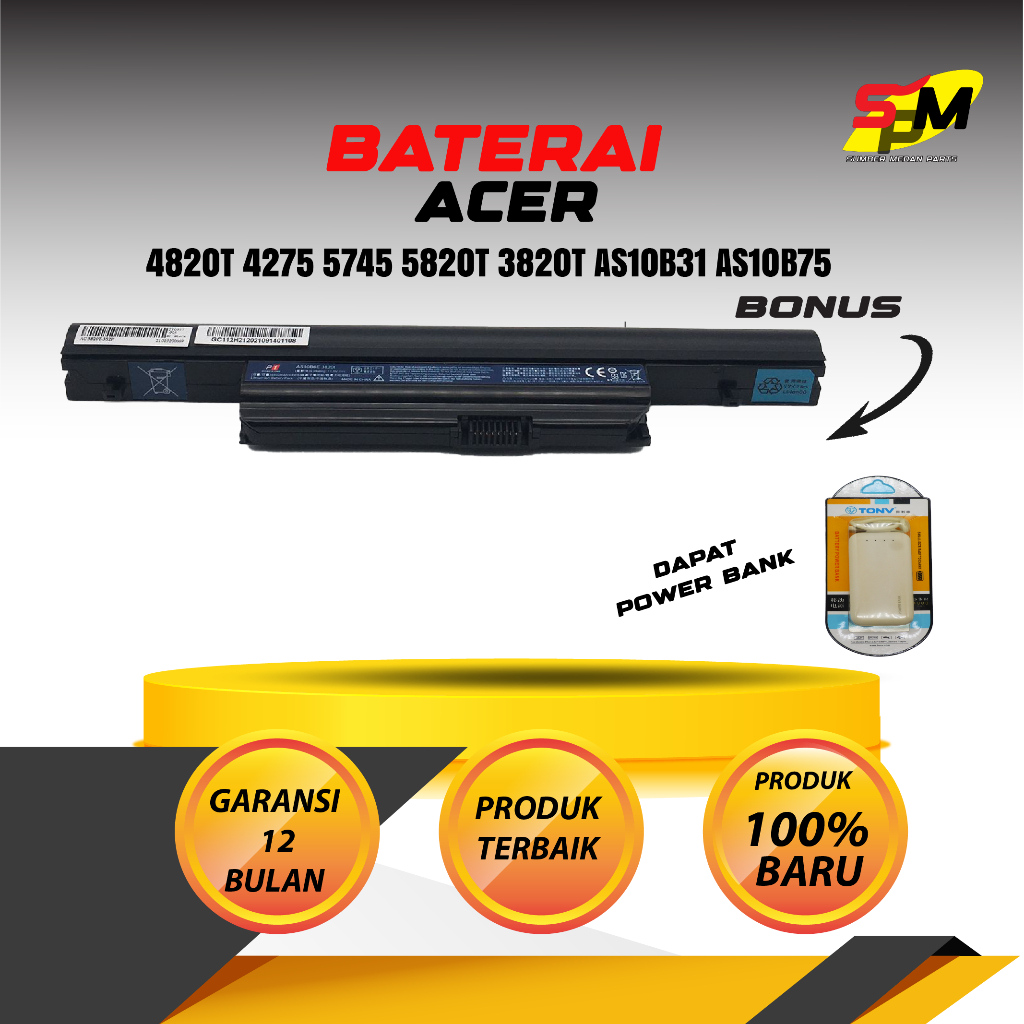 Baterai Acer 4820t 4275 5745 5820t 3820t AS10B31 AS10B75