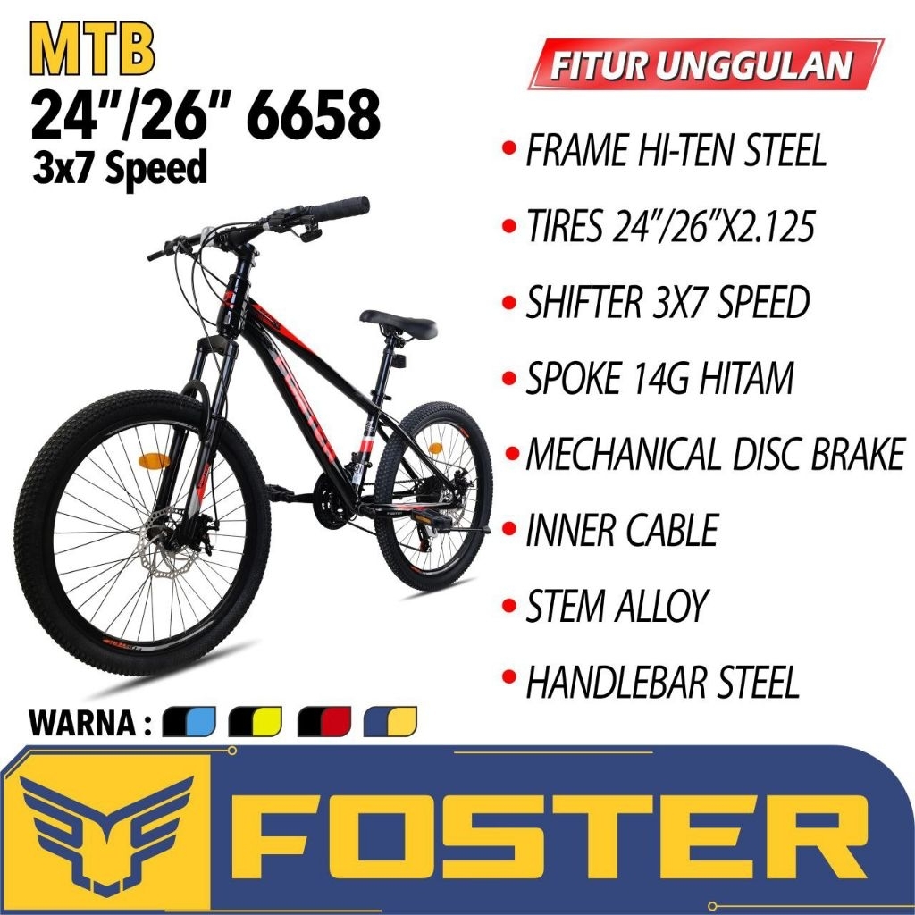 [Instant] Sepeda Gunung MTB 26 Foster 6658 Murah