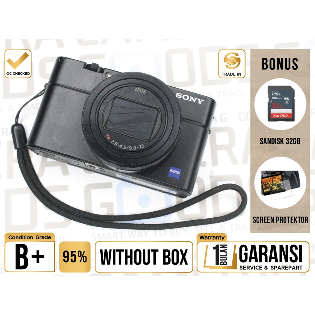 Kamera Sony RX100 VI Compact Camera Digital Pocket Digicam Used Second Grade B+RX1006 - CS250063