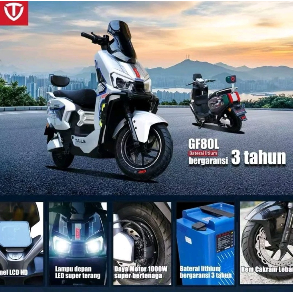 READY Sepeda Listrik TAILG GF80L 48V/60V