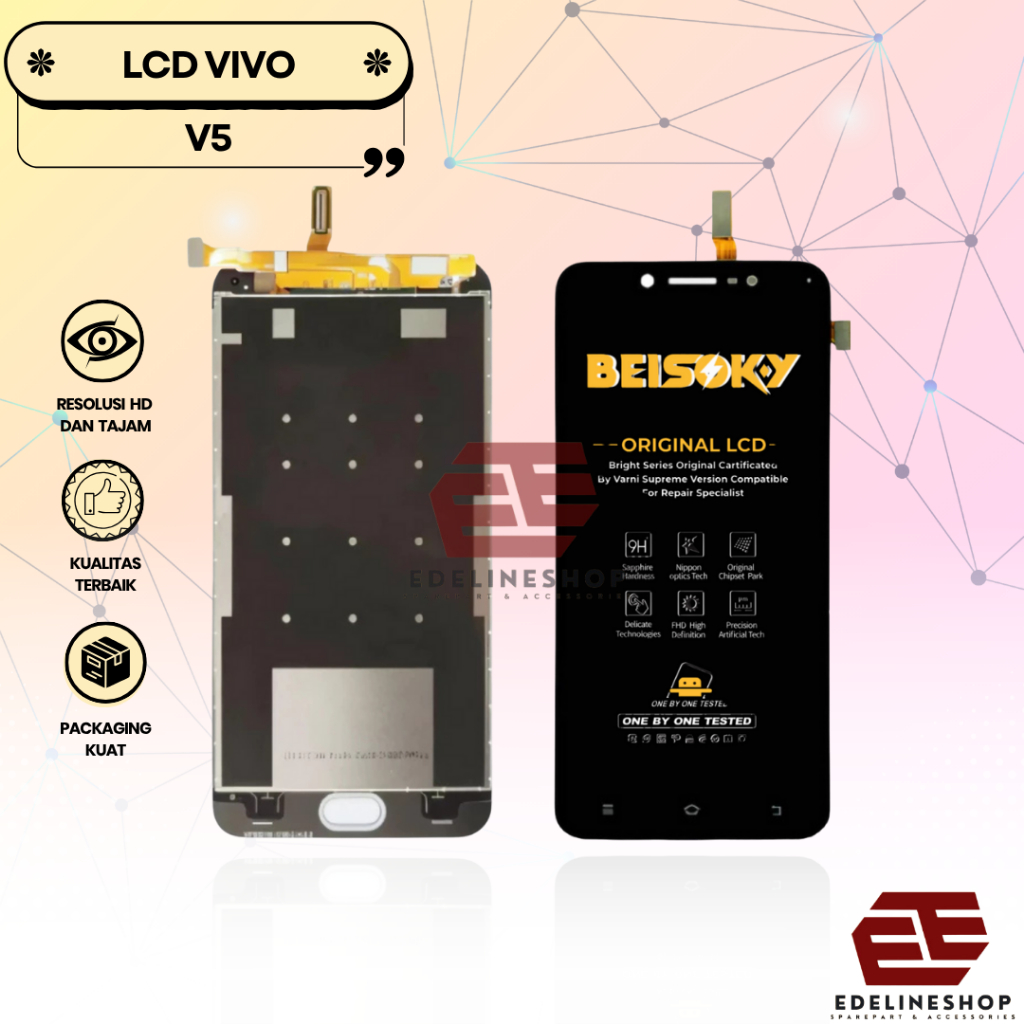 LCD VIVO V5 / TOUCHSCREEN VIVO V5S 1612 / Y67 ORIGINAL FULLSET DIGITIZER