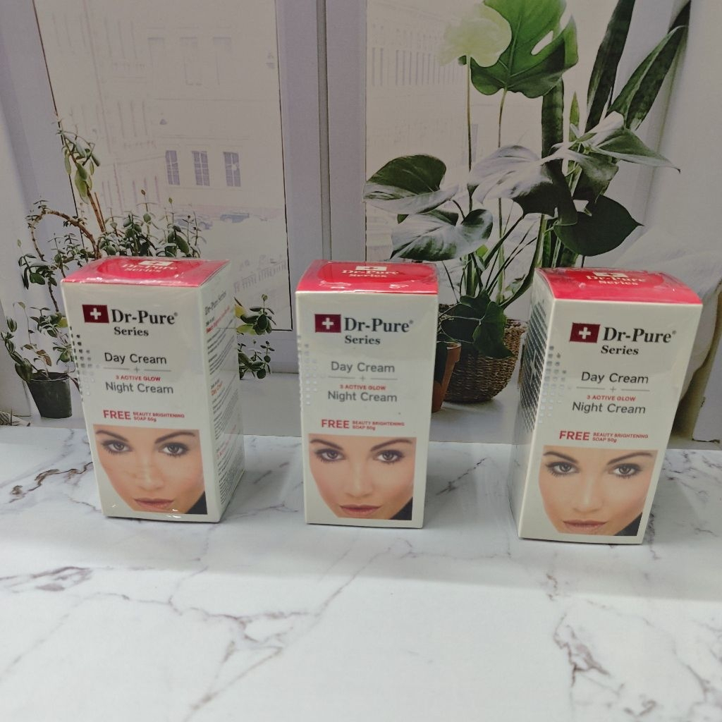 Promo 3 Paket Dr. Pure Cream Original BPOM - Solusi Wajah Cerah & Bebas Flek, Dr-Pure Set 3 Paket Pe