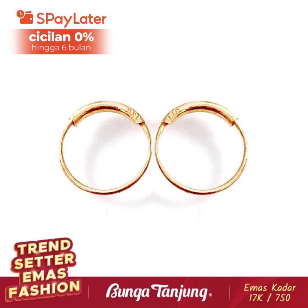 ANTING KOLONGAN BAYI / BABY - EMAS KADAR 17K - BUNGA TANJUNG
