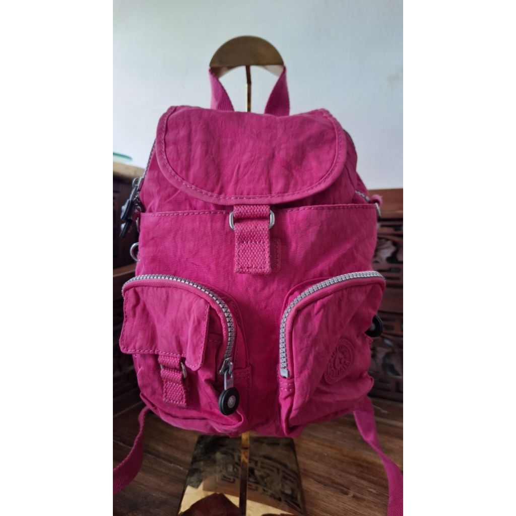 PRELOVED Tas Ransel Wanita Tas Slempang KIPLING_ Fushia