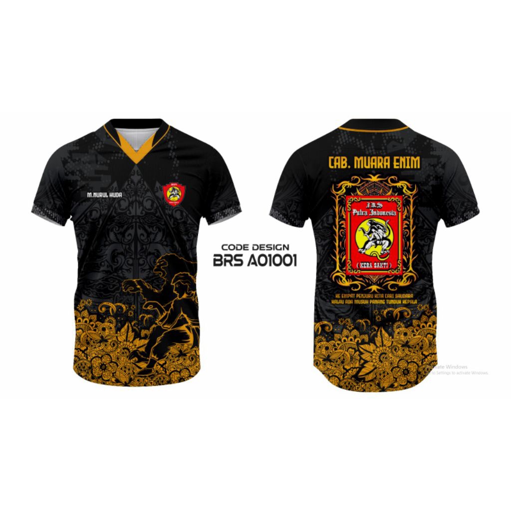 Kaos JERSEY full printing pencak silat IKSPI INDONESIA/IPSI/Pencak Silat/Free custom design