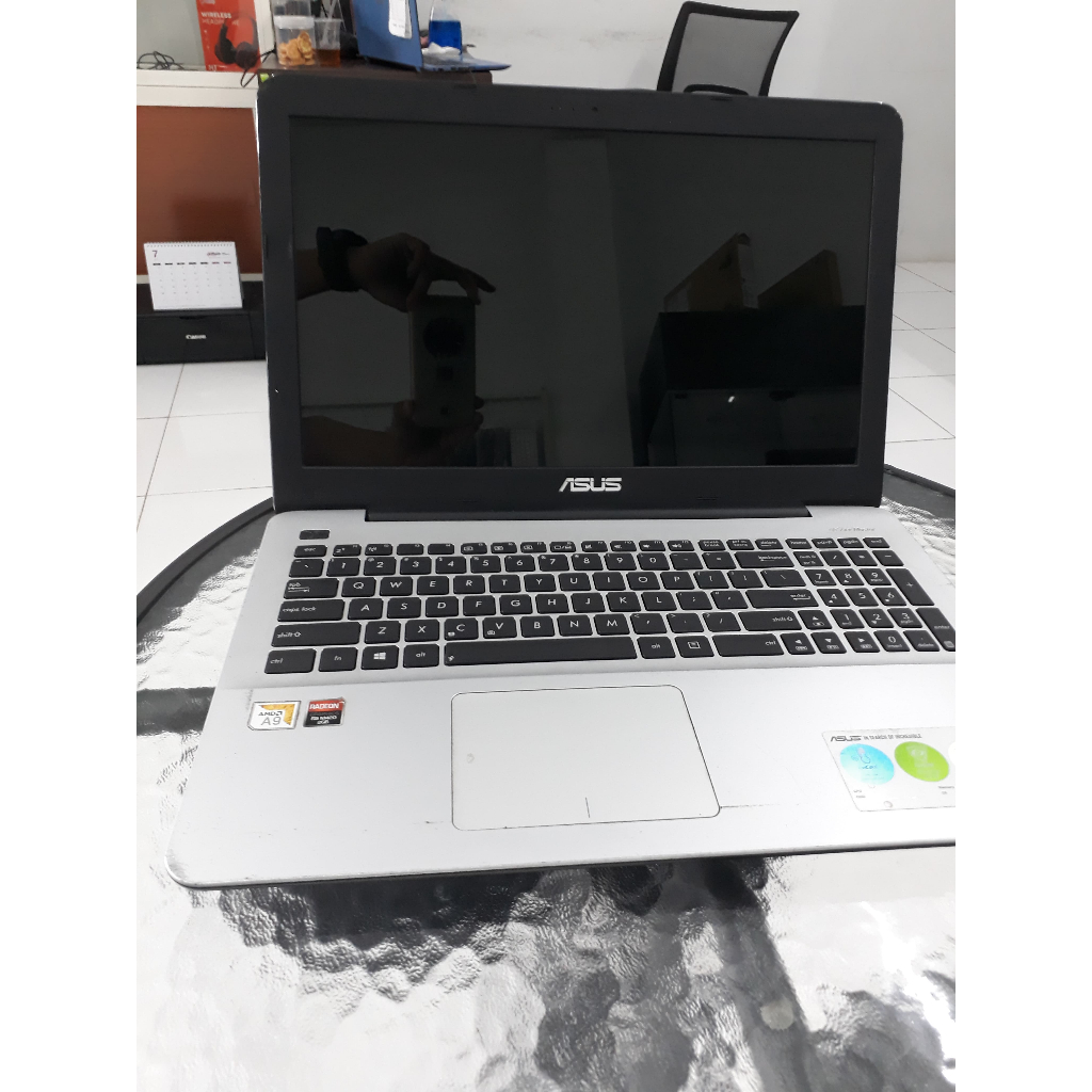 Asus X555B Amd A9 9420 Silver Normal Siap pakai