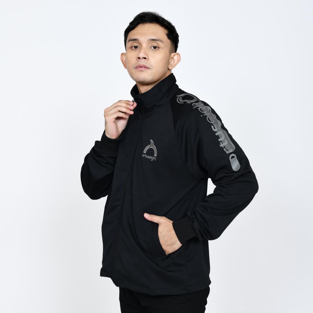 Jaket Trektop pria wanita menyerap keringat jaket badminton gyme jogging Running bersepeda jaket san