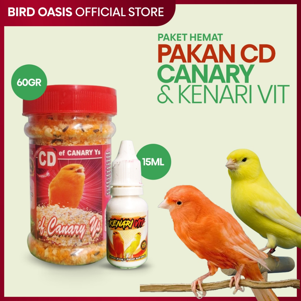 [HARGA PAKET HEMAT] CD Ef Canary 60g + Kenari VIT 15ml Vitamin Nutrisi Burung Kenari