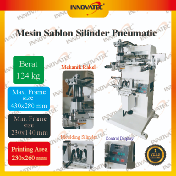 Mesin Sablon Cup Silinder Pneumatic