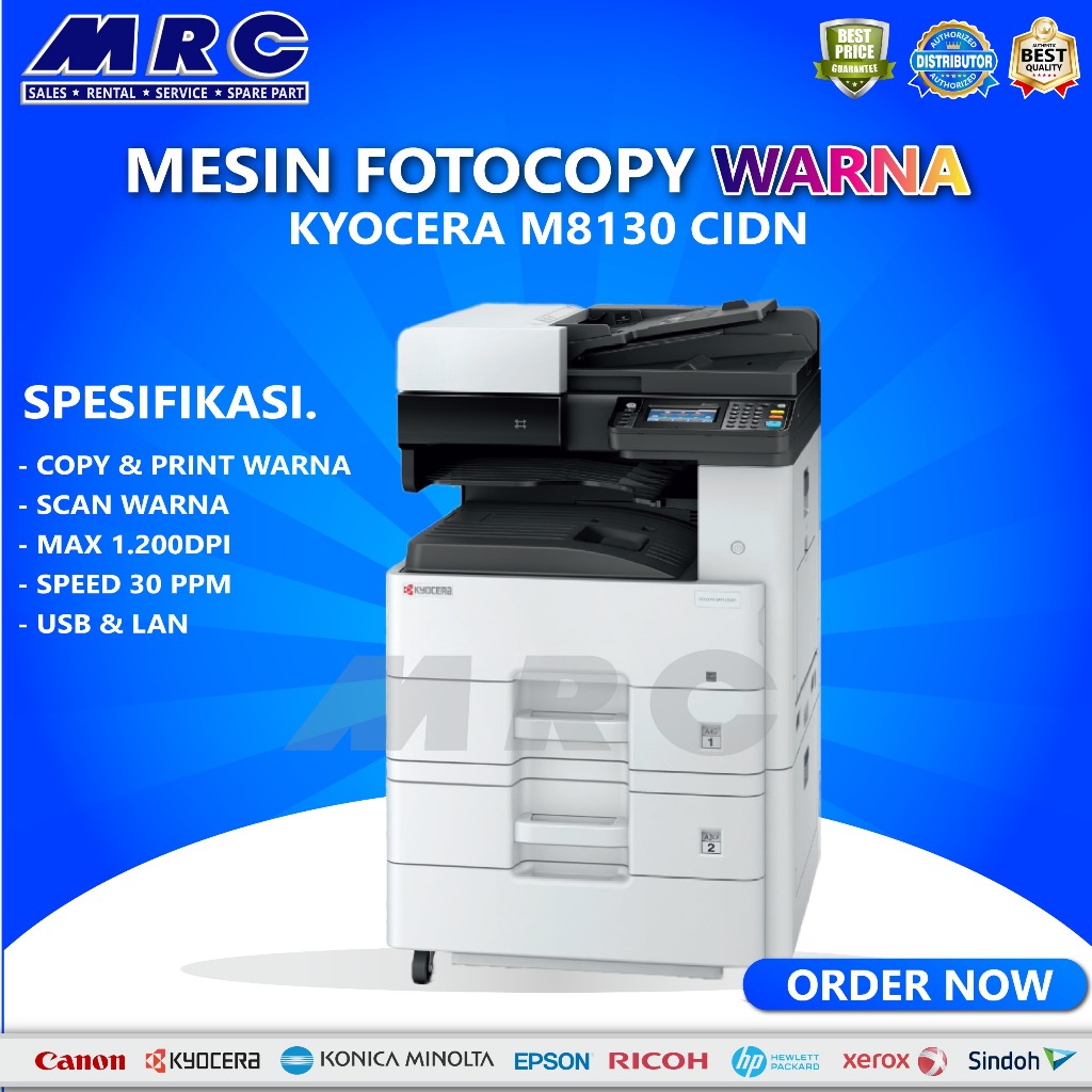 MESIN FOTOCOPY WARNA REKONDISI KYOCERA M8130 CIDN