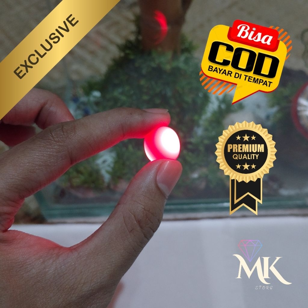 Batu Menyala Warna Merah Delima Bisa Nyala Dalam Air