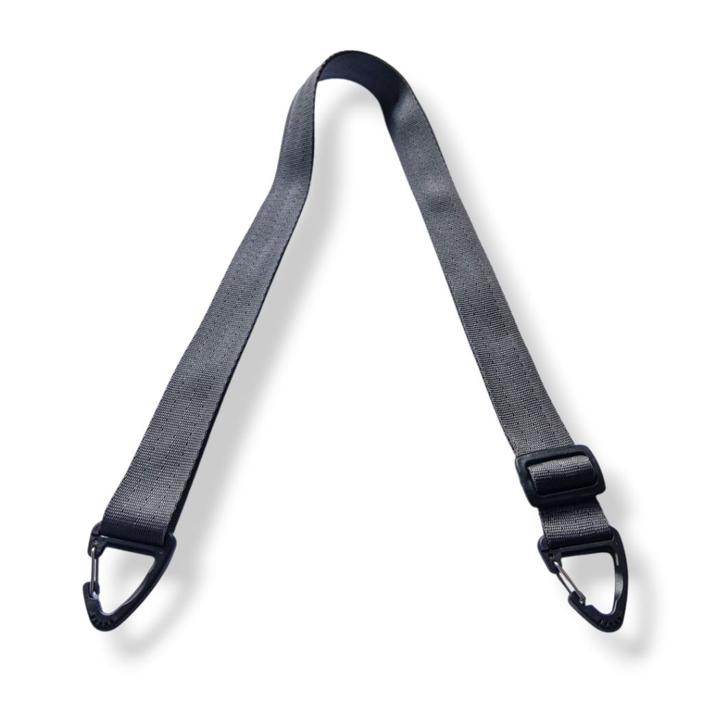 Aksesoris Pengait Plastik Segitiga Tali Tas Selempang Tali Webbing Tas Slingbag Strap 2,5 Cm Abu Tua