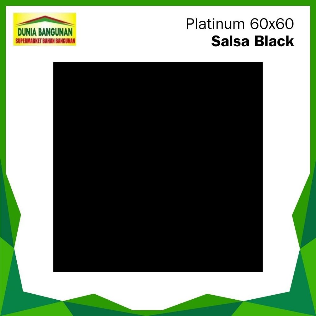 Keramik Lantai Hitam Polos 60x60 Platinum Salsa Black Keramik Glossy