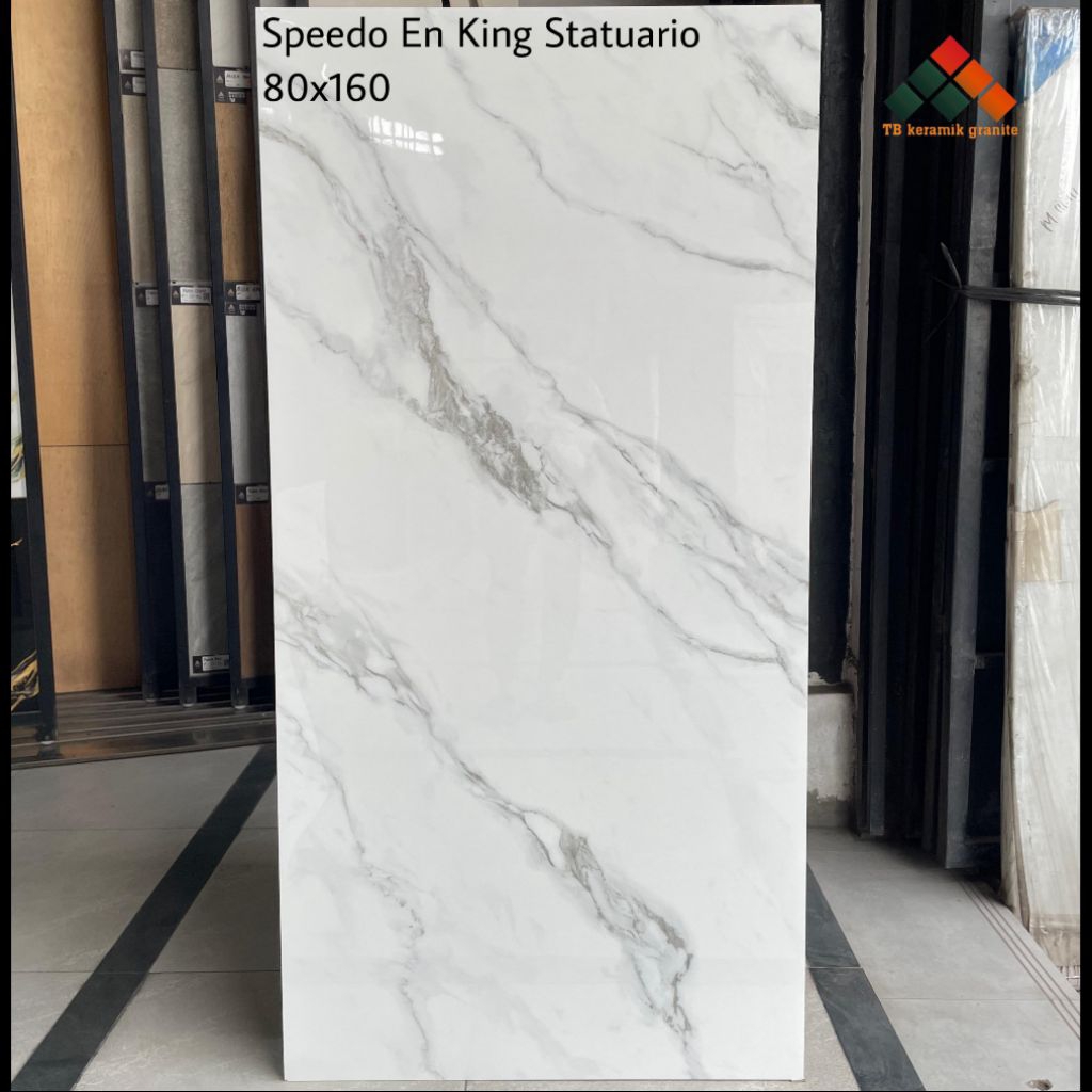 Granit Lantai atau Dinding 80x160 King Statuario / Speedo / Glazed Polished