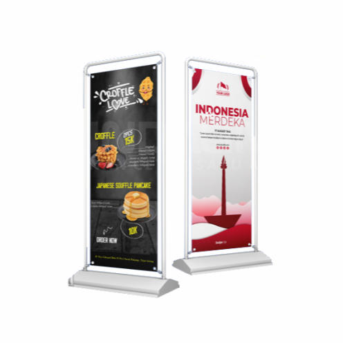 Cetak Door Frame Banner / Hanger Banner 60x160 Besi