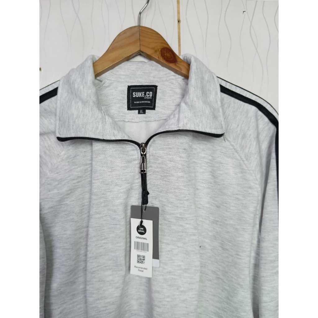 Jacket Zipper Resleting  Basic Import Kekinian // Sweater Abu Misty High Quality // Atasan Nyaman Pr
