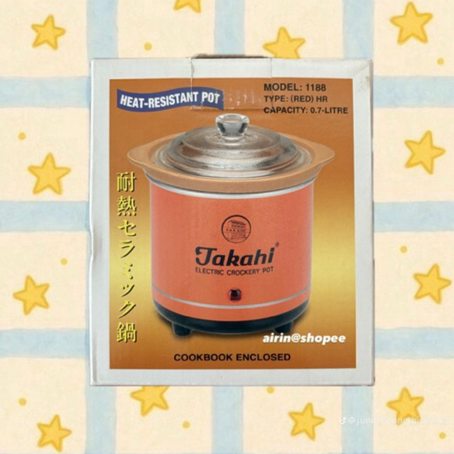 Takahi 0.7L Slow Cooker Electric Crockery Pot ‼️SALE CUCI GUDANG‼️