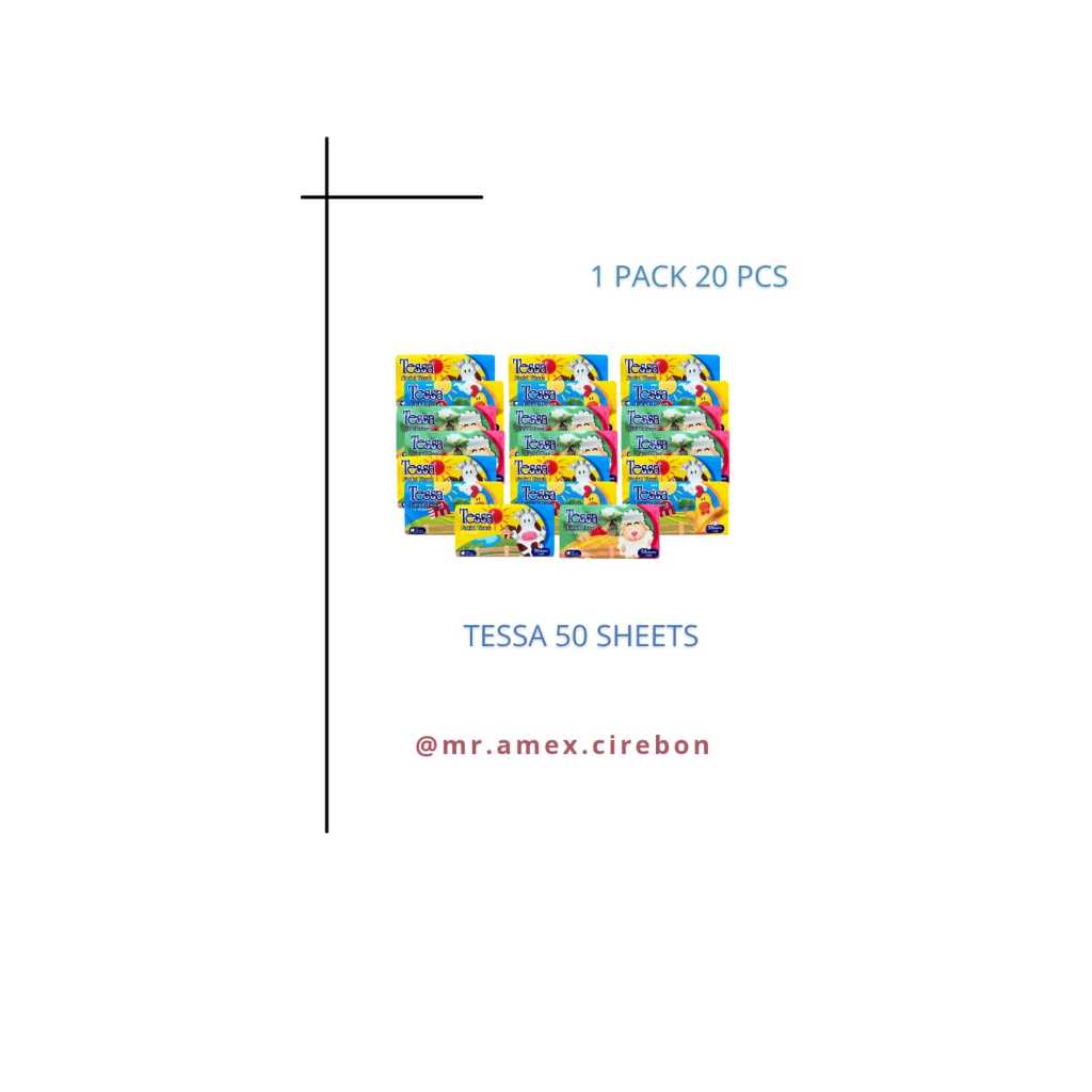Tissue Travel Tessa 50 Sheet ( isi 20 pcs ) praktis untuk bepergian