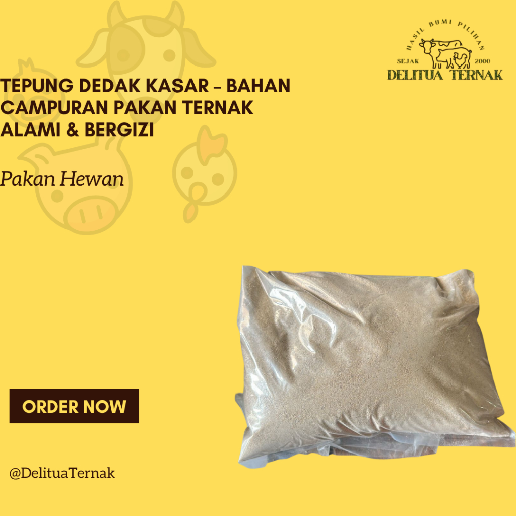 Tepung Dedak Kasar – Bahan Campuran Pakan Ternak Alami & Bergizi / 1KG