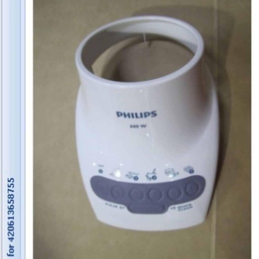 BATAM - PHILIPS HR 2115 HR 2116 cover tombol blender body depan saja original housing assy grey