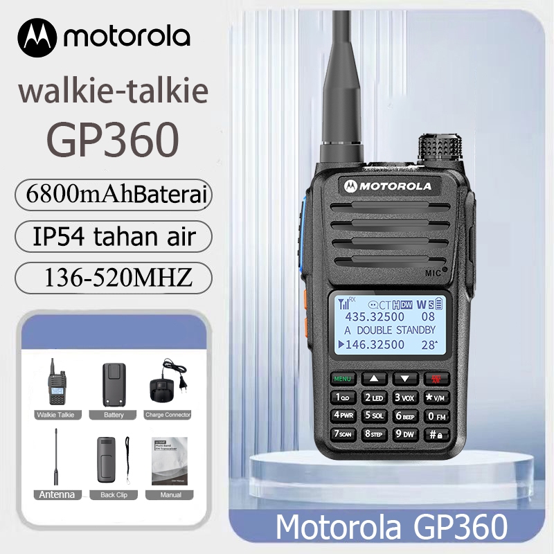 HT MOTOROLA GP360 walkie talkie dua arah radio long range walkie talkie dua arah radio motorola dua 