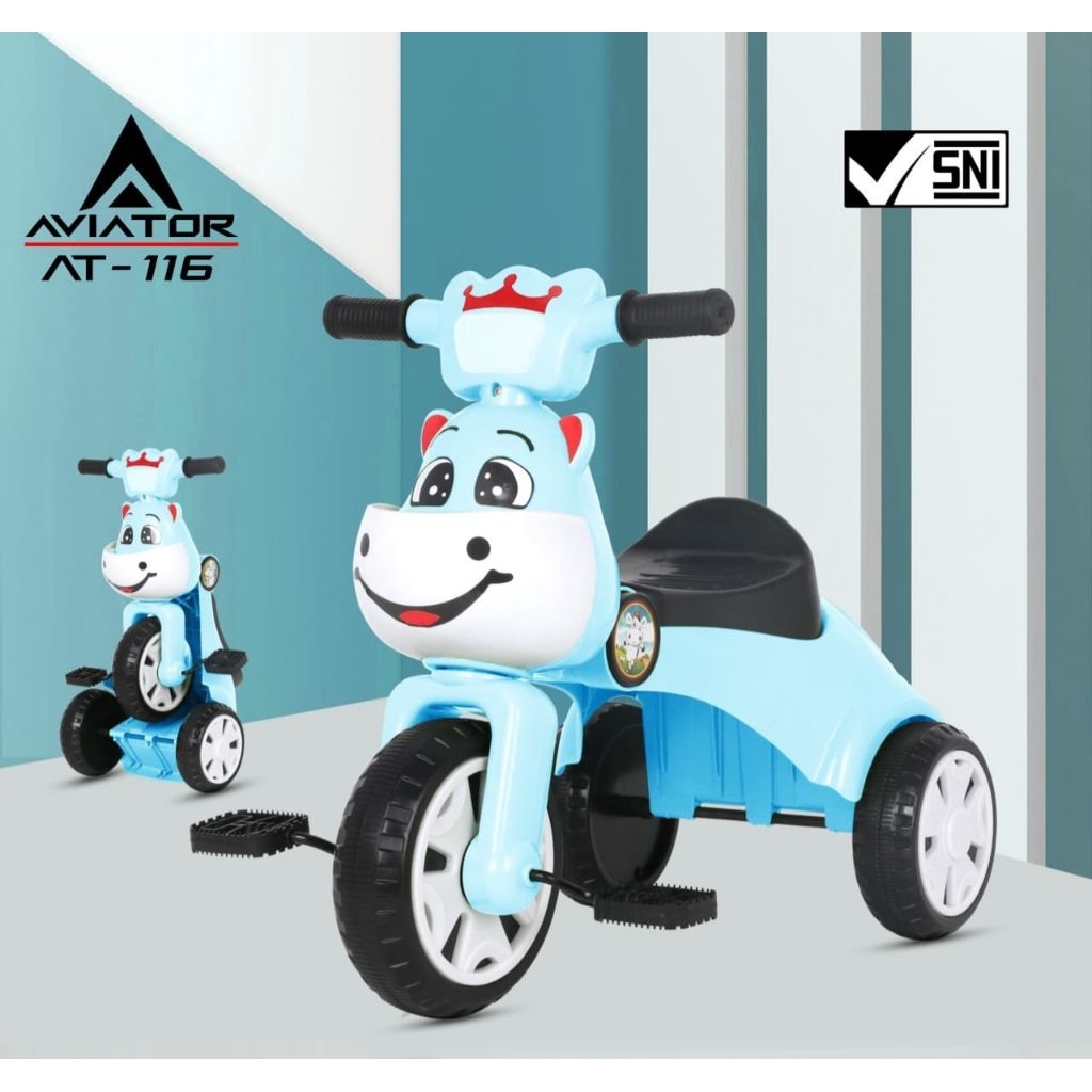 Sepeda Tricycle AT 116 Folding Frame Bisa Lipat