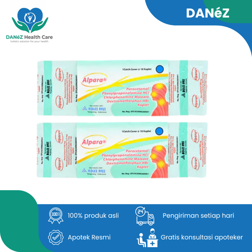 ALPARA TAB 1 STRIP 10 TAB OBAT UNTUK PEREDA GEJALA FLU, BATUK DAN DEMAM