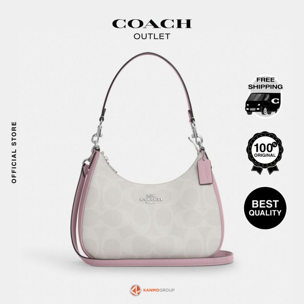 Coach Teri Hobo In Signature Canvas - Tas Bahu Wanita