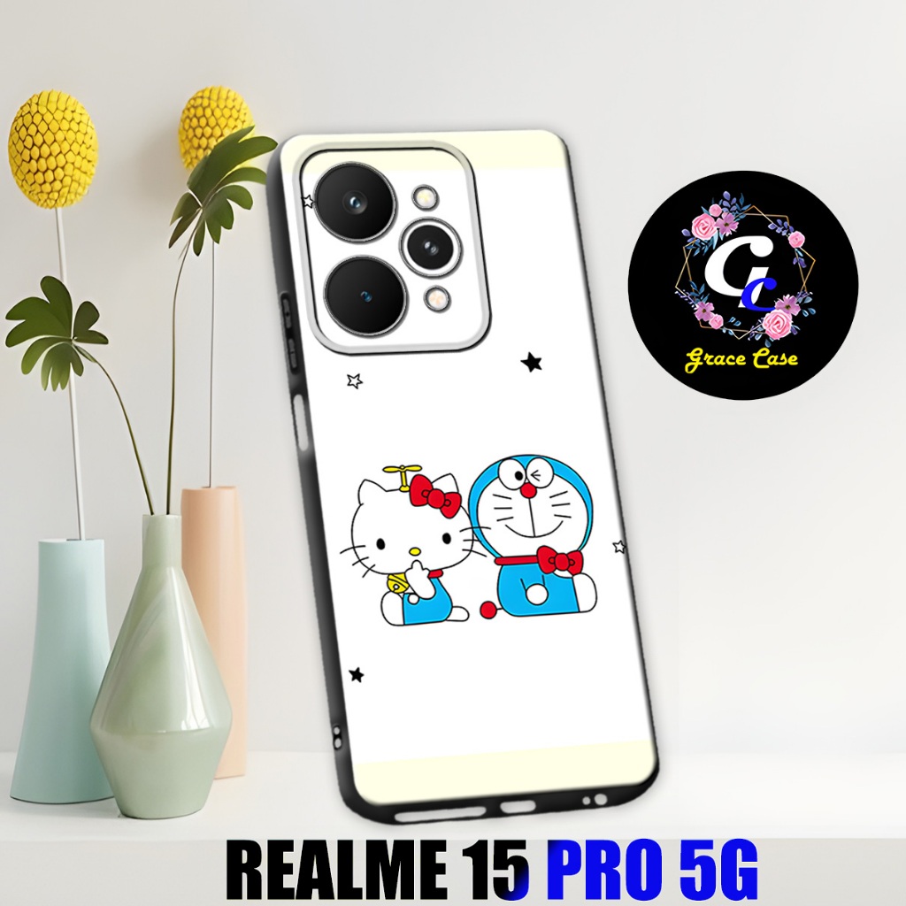 (GC18) Softcase karet Hp REALME 15 PRO 5G  Terbaru 2024 | Case Motif Gambar Doraemon | Case REALME 1