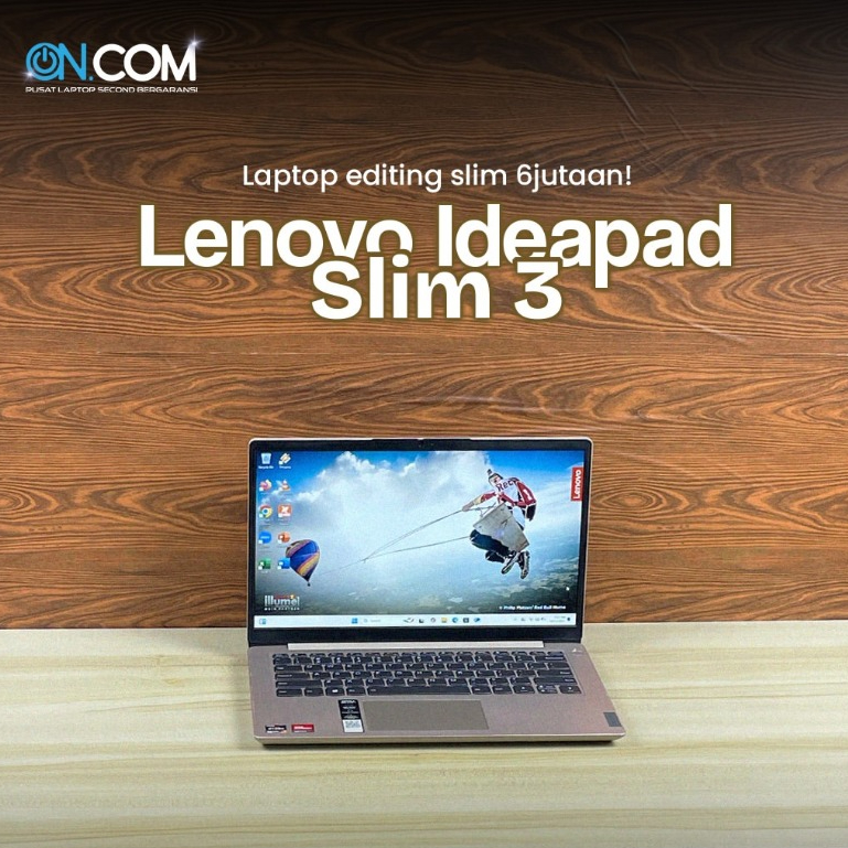 Lenovo Ideapad Slim 3/AMD Ryzen 7 5700U/RAM 8 GB/SSD 512 GB/Garansi Toko 1 Bulan