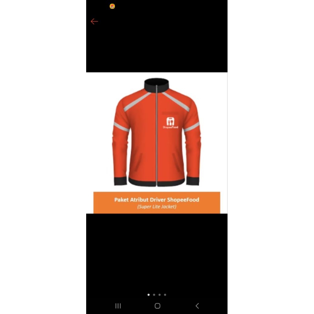 Jaket Atribut Shopeefood - Super Lite Jacket (Full Online) JAKET ORI