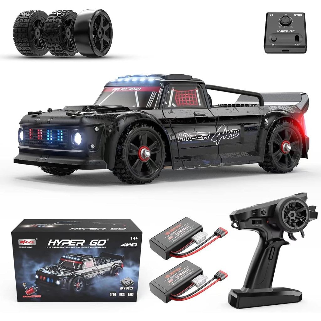 HYPER GO 14301 V3 1/14 RTR Brushless RC Drift Car with Gyro, Max 38 mph Fast RC Cars for Adults, 4WD