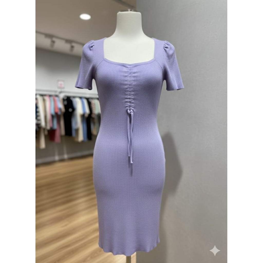 Dress knit lidi korean style- Lilac