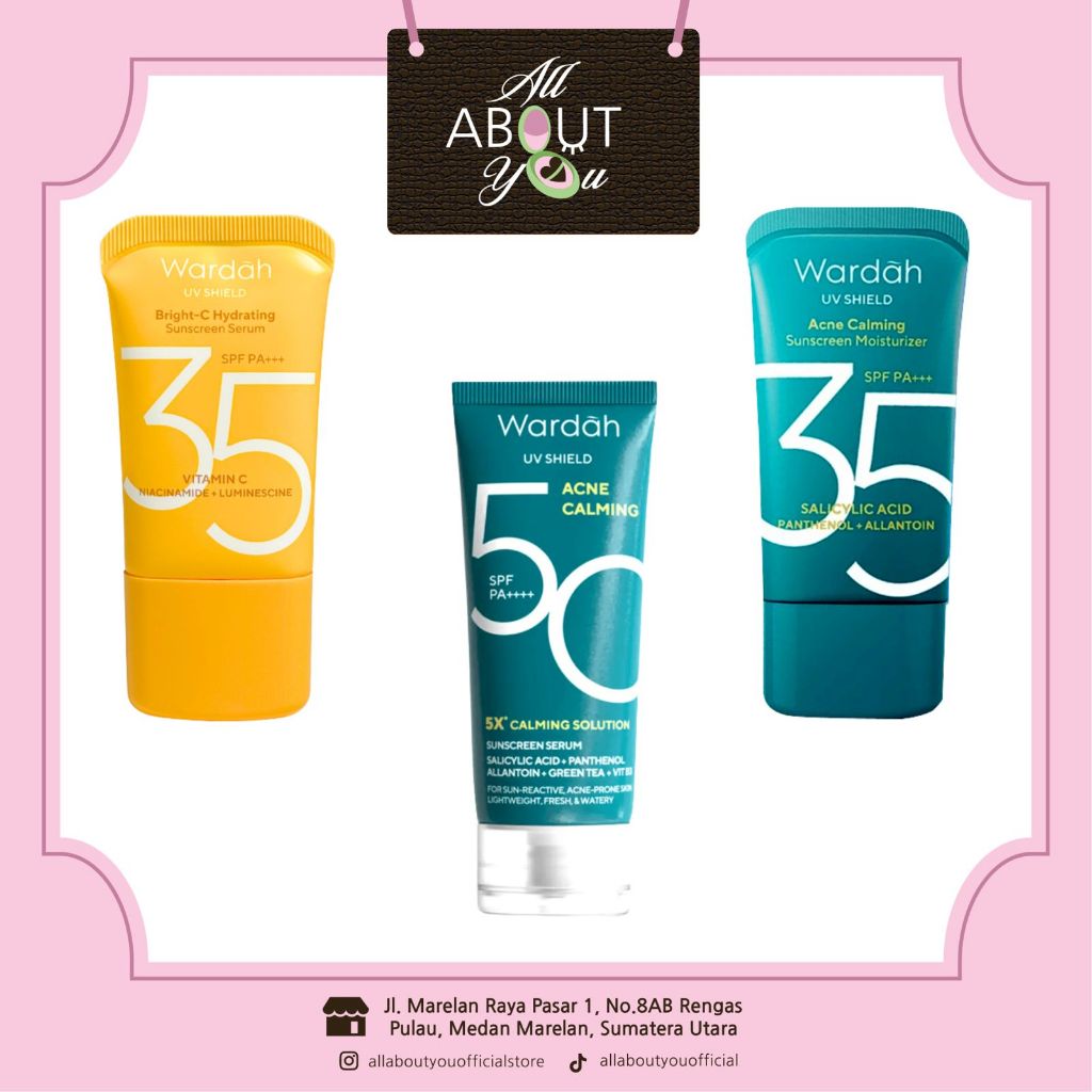 All About You-Wardah UV Shield Sunscreen SPF 35/50 PA+++ Waterproof