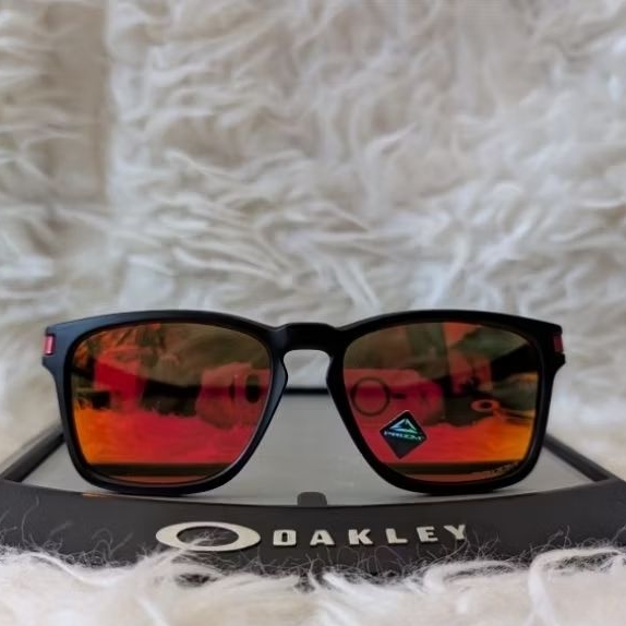 Kacamata Original Oakley Latch Squared Matte Black w/ Prizm Ruby 009358 11
