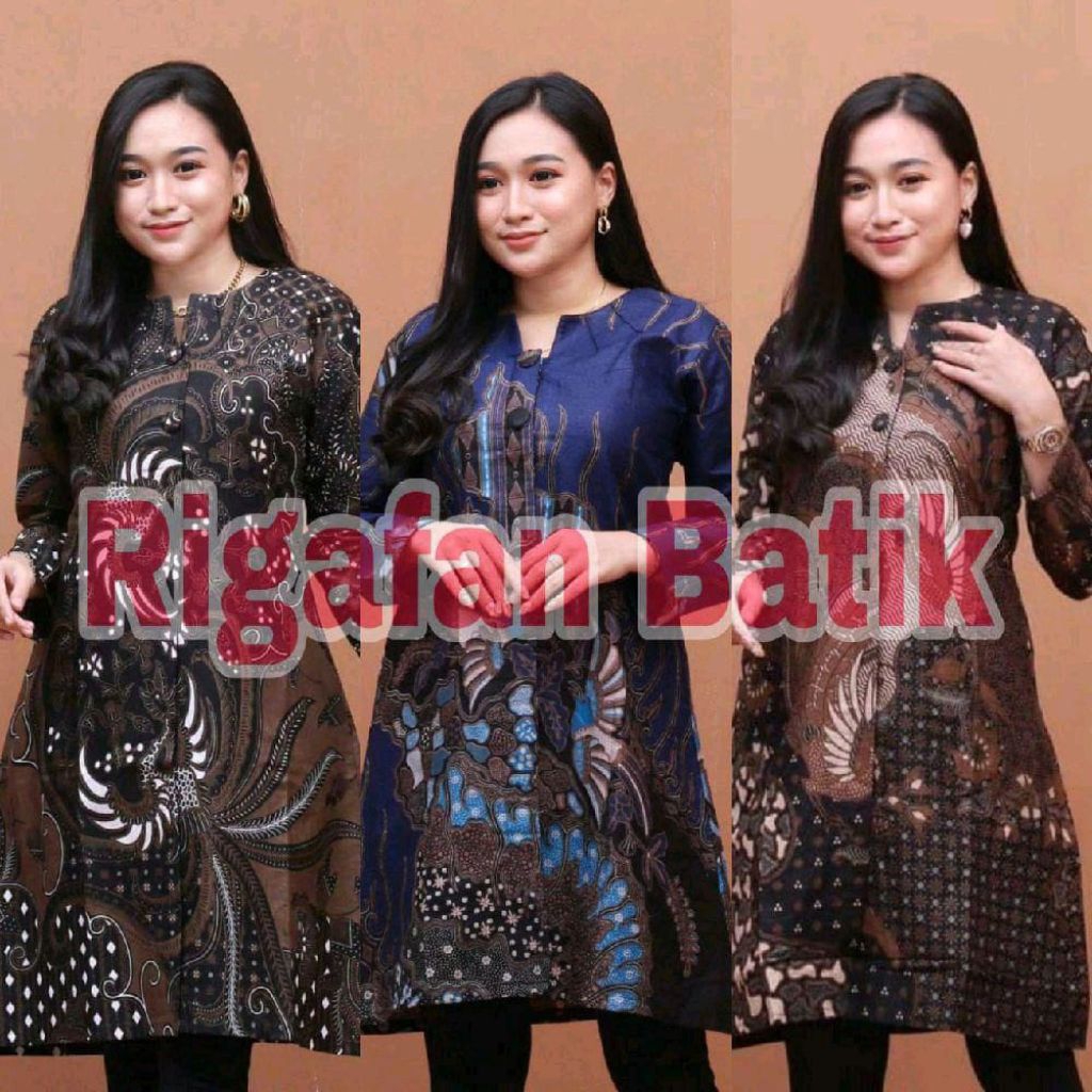 Baju batik Tunik atasan wanita | Baju batik atasan tunik kerja | Baju batik atasan tunik termurah