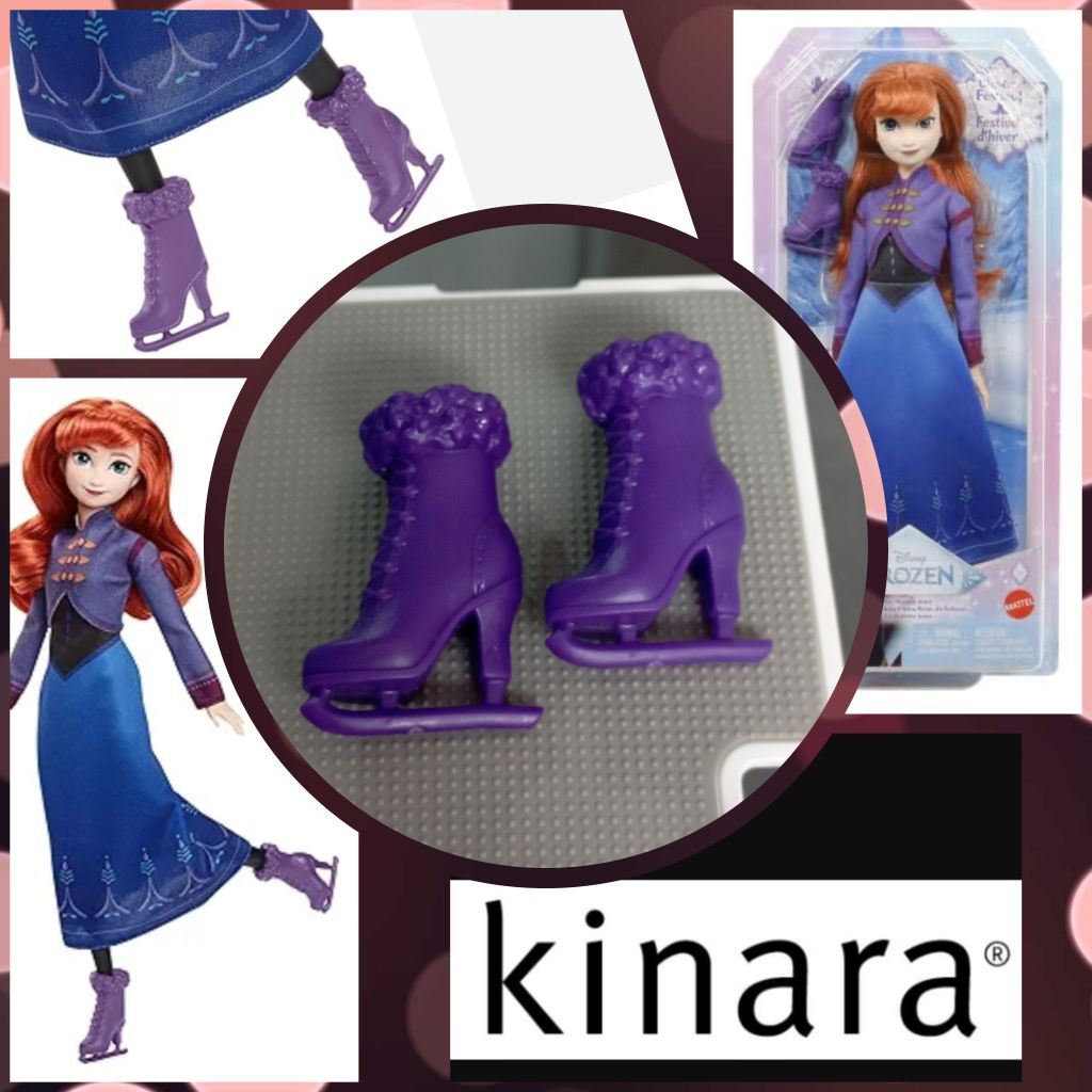 Seputu Boots Purple Barbie Doll Princess Anna Frozen Original Mattel