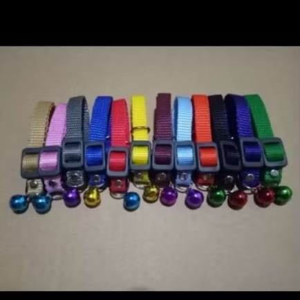 Kalung Kucing Anjing Include Lonceng 12mm Motif Polos Kalung Anjing Kalung Kucing Anti Kutu Kalung K