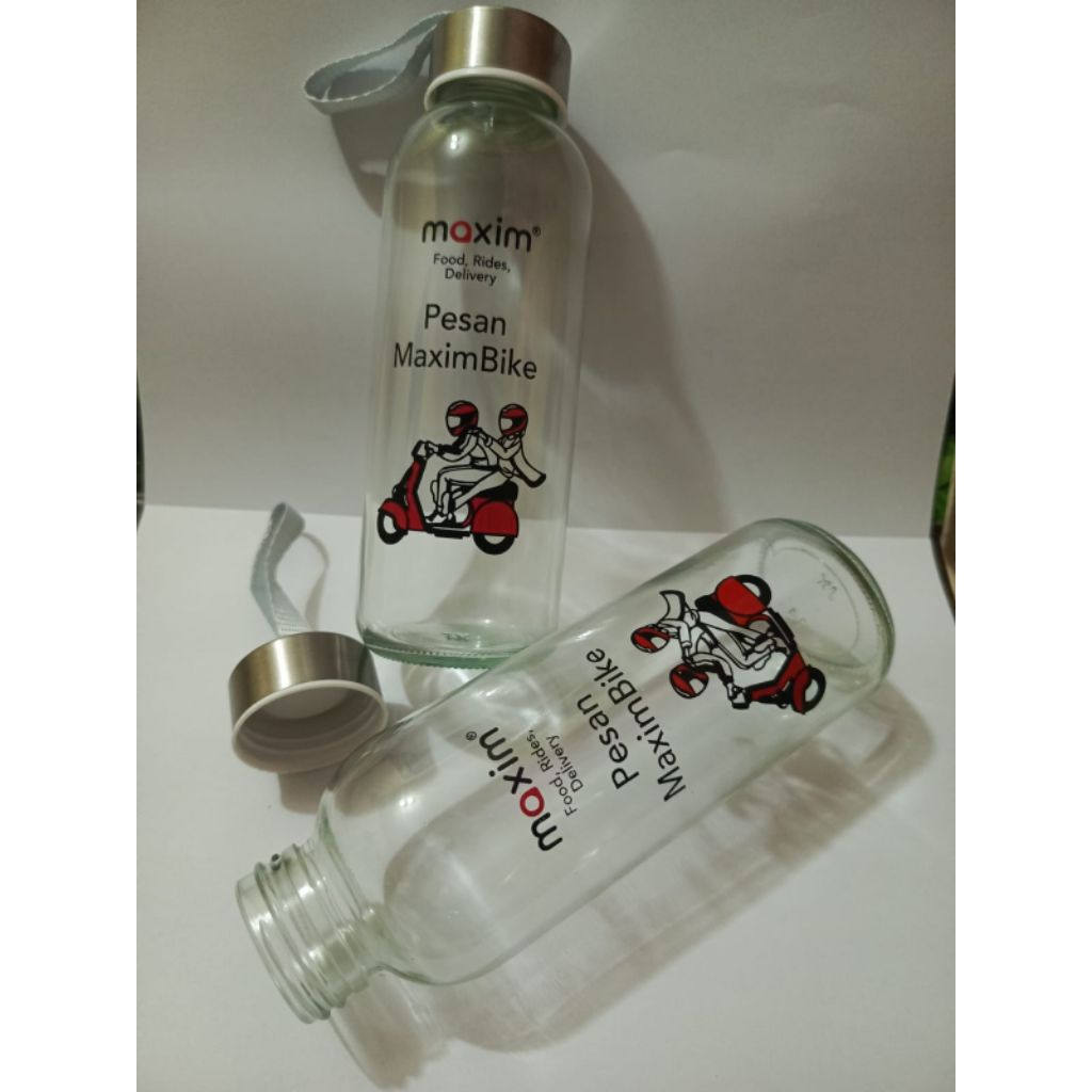 Souvenir tumbler kaca bening custom + box