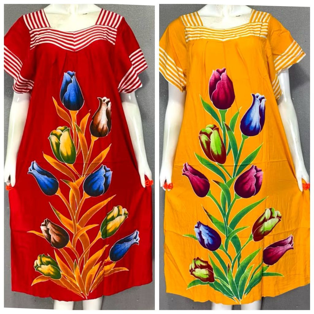 Daster hengky sikak LD 120 motif bunga tulip