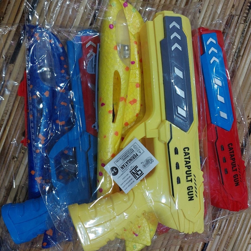 mainan pistol pesawat bisa terbang, ada lampunya