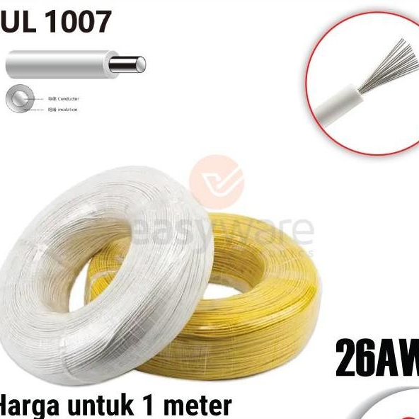KABEL SERABUT AWG26 AWG 26 UL1007 UL 1007 26AWG 26 AWG CABLE WIRE TEMB