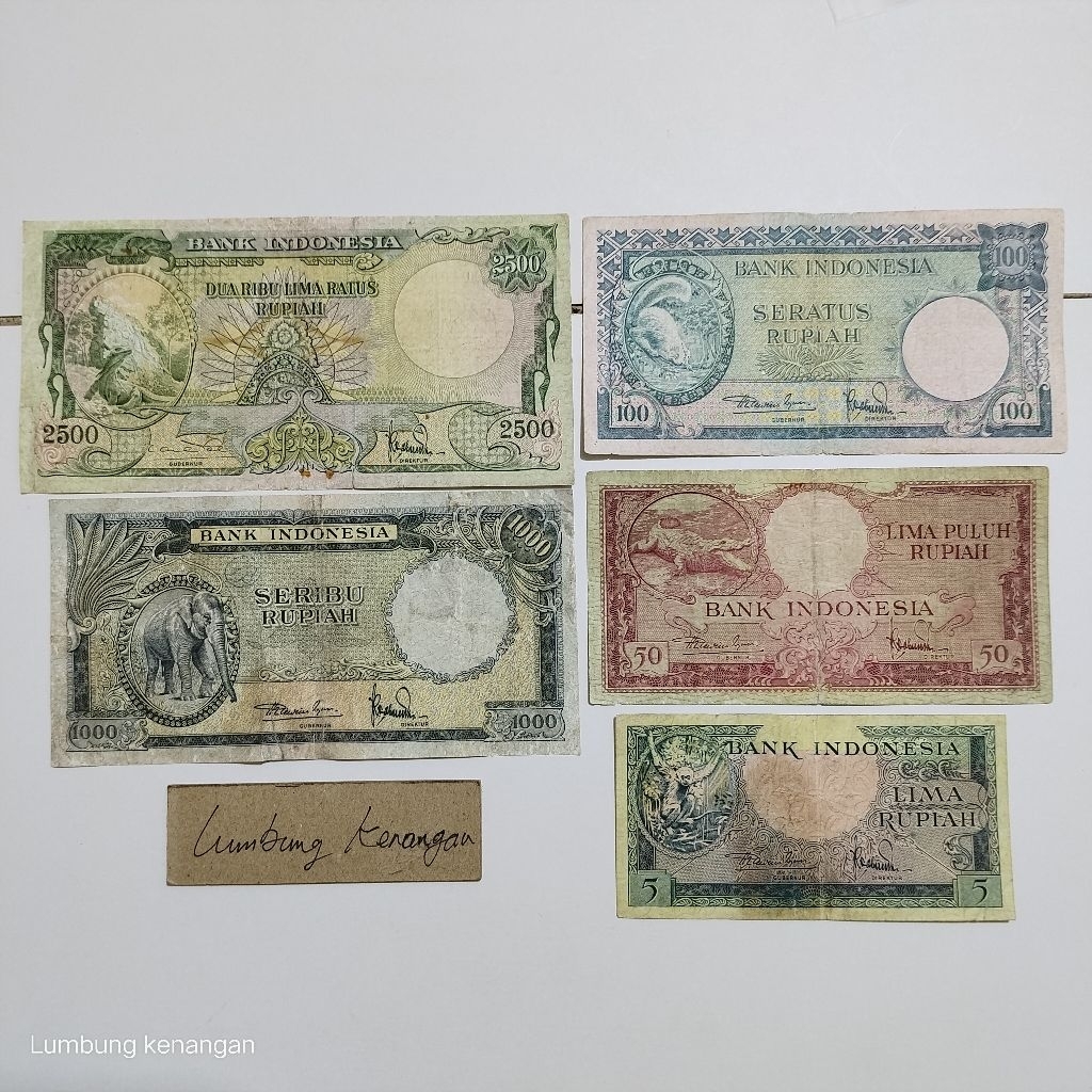 uang kuno set seri Hewan tahun 1957