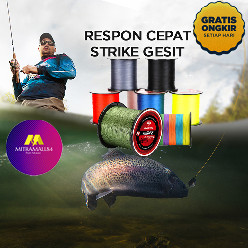 Senar PE | Senar Pancing Tali Pe Benang Pe Pancing Braided Tebal 0.4-8.0 Panjang 300