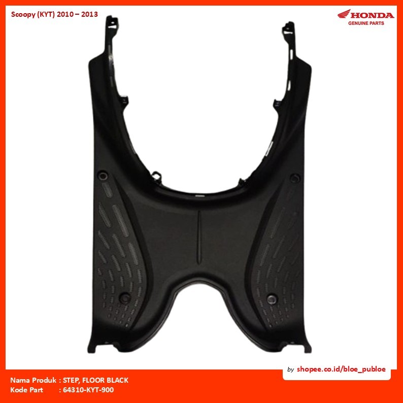 Cover Lantai Pijakan Kaki Hitam Honda Scoopy/STEP, FLOOR BLACK/64310KYT900