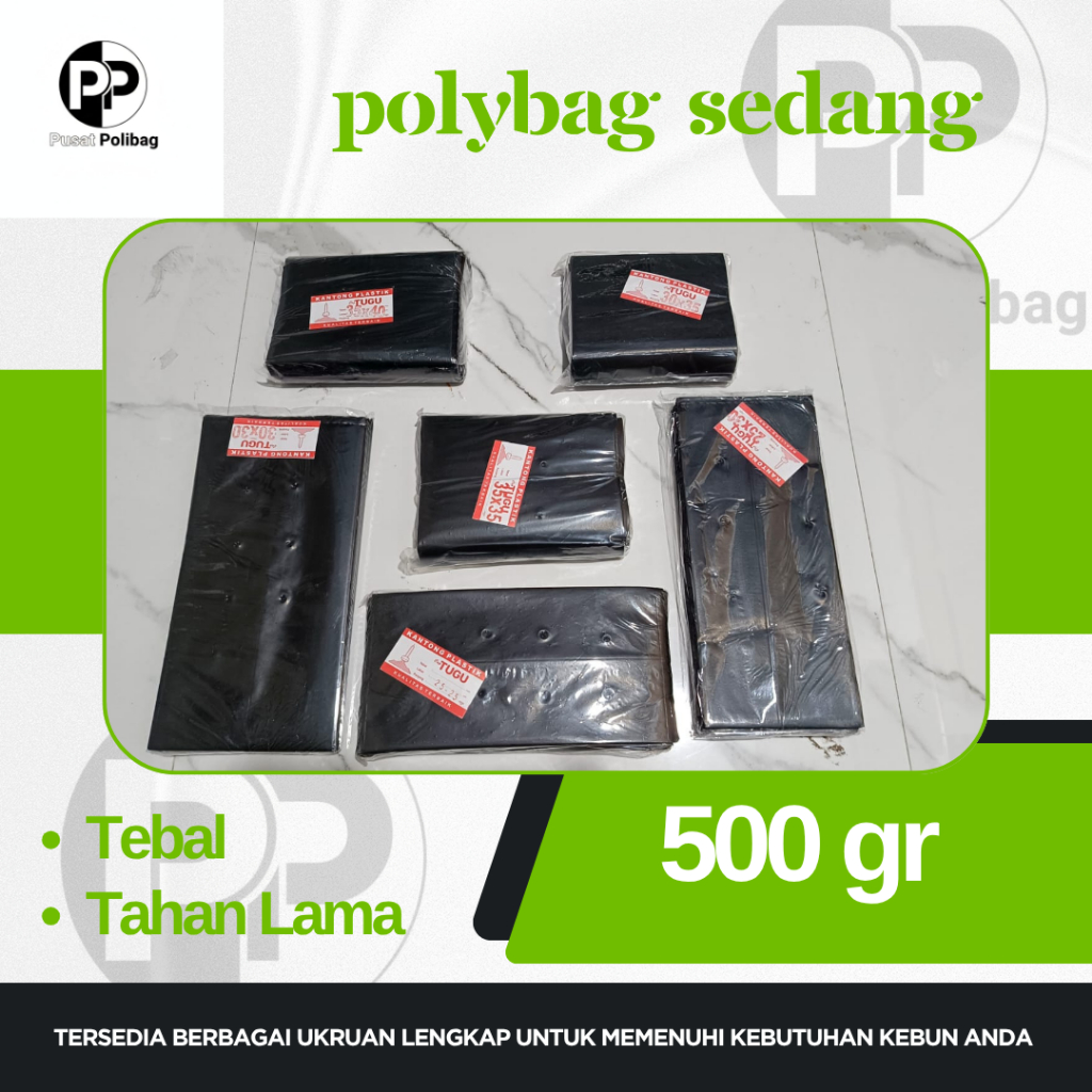 500gr - Polybag Tanaman Ukuran Sedang Plastik Polybag / Polibag Tanaman Untuk Sayur